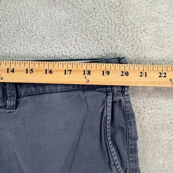 Faherty Chino Shorts Mens Size 40 Blue Casual Flat Front Slash Pocket Preppy EUC - Picture 8 of 9